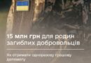 15 МЛН ГРН ДЛЯ РОДИН ЗАГИБЛИХ ДОБРОВОЛЬЦІВ: ЯК ОТРИМАТИ ОДНОРАЗОВУ ГРОШОВУ ДОПОМОГУ