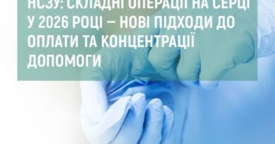 НСЗУ: СКЛАДНІ ОПЕРАЦІЇ НА СЕРЦІ У 2026 РОЦІ — НОВІ ПІДХОДИ ДО ОПЛАТИ ТА КОНЦЕНТРАЦІЇ ДОПОМОГИ