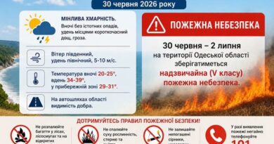 УВАГА! НА ОДЕЩИНІ – НАДЗВИЧАЙНИЙ РІВЕНЬ ПОЖЕЖНОЇ НЕБЕЗПЕКИ