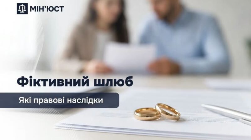 ФІКТИВНИЙ ШЛЮБ: ЯКІ ПРАВОВІ НАСЛІДКИ ФІКТИВНИЙ ШЛЮБ: ЯКІ ПРАВОВІ НАСЛІДКИ